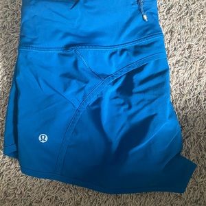 Blue lulu lemon running shorts long inseam